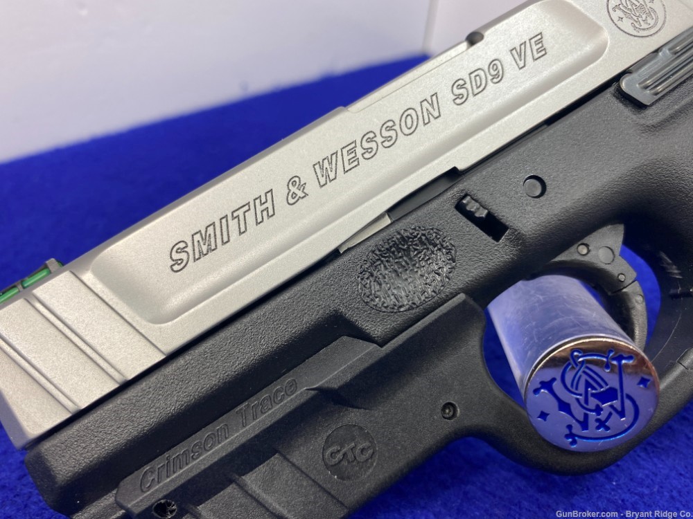Smith Wesson SD9VE 9mm SS 4" *EYE CATCHING MOUNTED CRIMSON TRACE LASER*-img-22