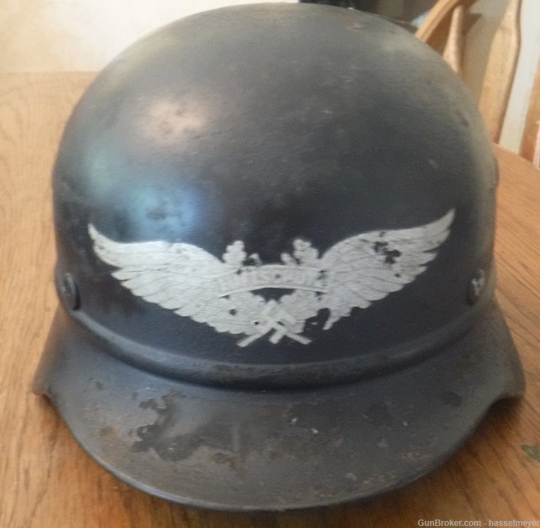 German WW2 Luftshutz M40 Beaded Helmet (Q 60)-img-0