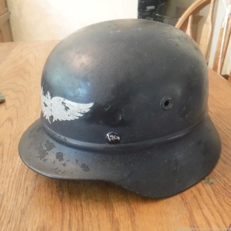 German WW2 Luftshutz M40 Beaded Helmet (Q 60)-img-1