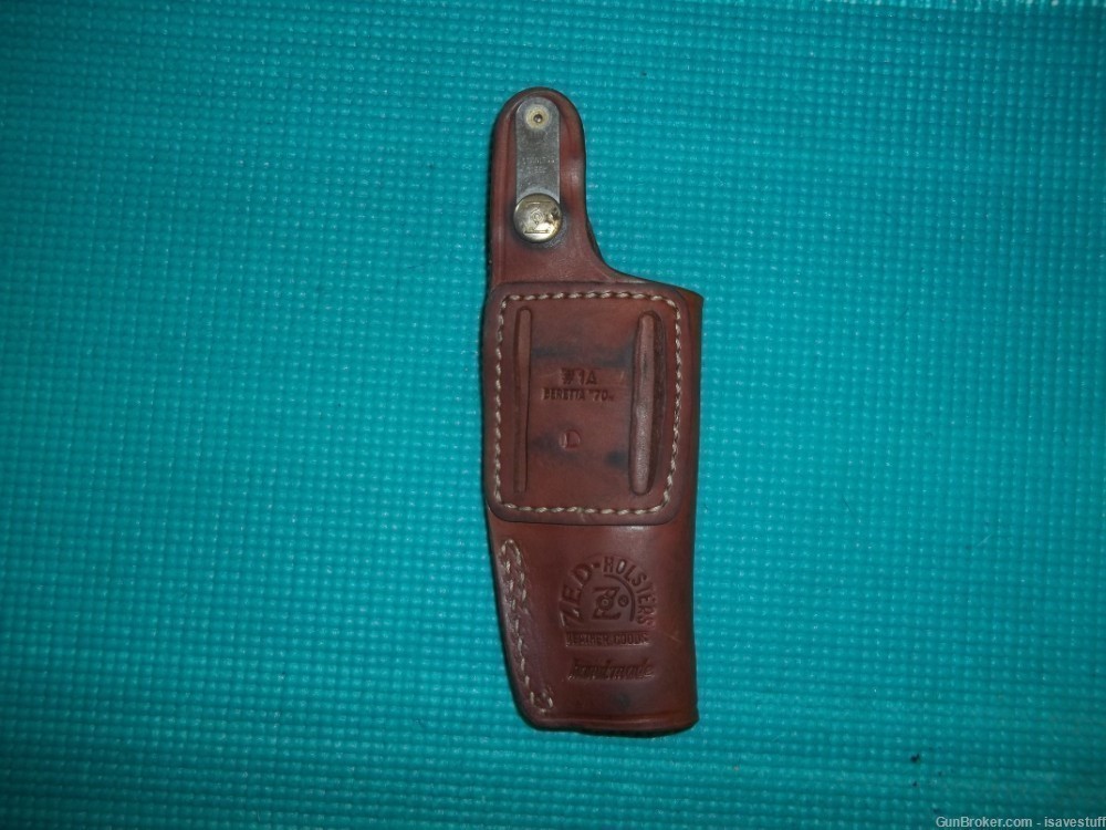 Beretta 70 .380  Rare ZED LEATHER GOODS L/H OWB Leather Holster .32ACP-img-6