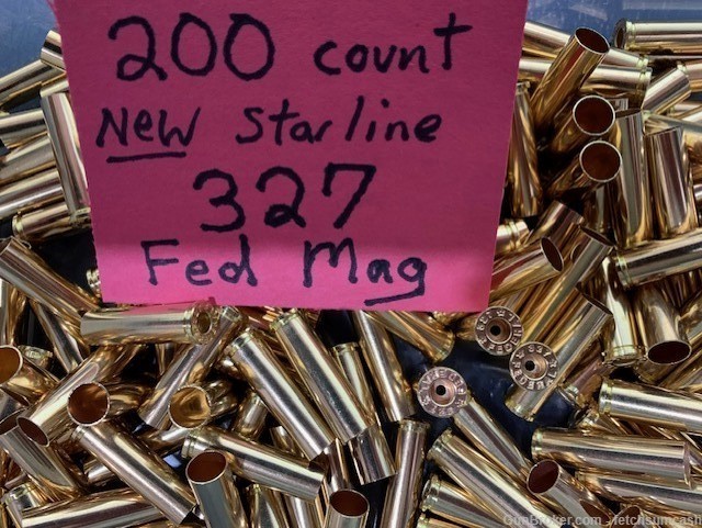 200 Count New Starline 327 Fed Mag Brass-img-0