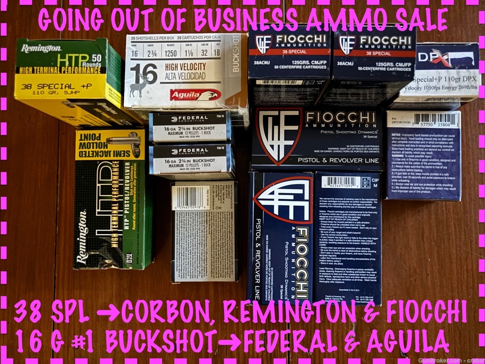 DIRT CHEAP GOING-OUT-OF-AMMO-BUSINESS-SALE 38 SPECIAL & 16 GAUGE BUCKSHOT  -img-0