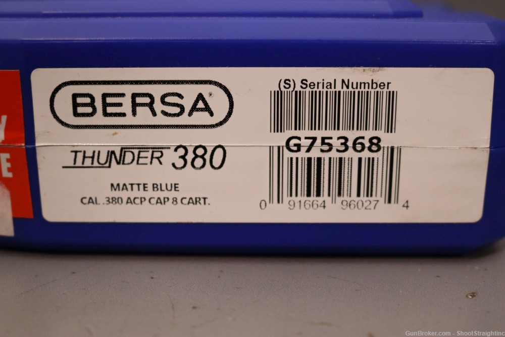 Bersa Thunder  .380 ACP 3.54"bbl BLK w/Case-img-1