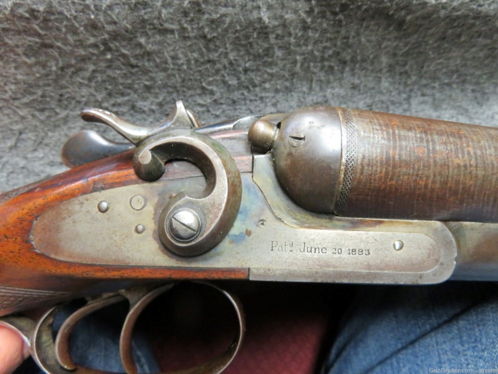 ANTIQUE BELGIAN “PRIZE MACHINE GUN” DOUBLE BARREL 12 GAUGE SHOTGUN-img-12