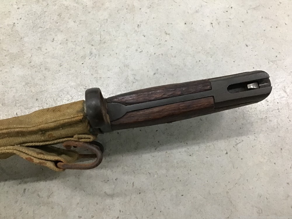 USGI M1905 Springfield 1903 Bayonet Made 1909 Canvas Scabbard Penny 0.01 NR-img-5