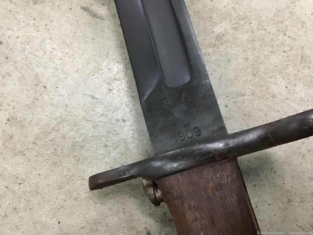USGI M1905 Springfield 1903 Bayonet Made 1909 Canvas Scabbard Penny 0.01 NR-img-9