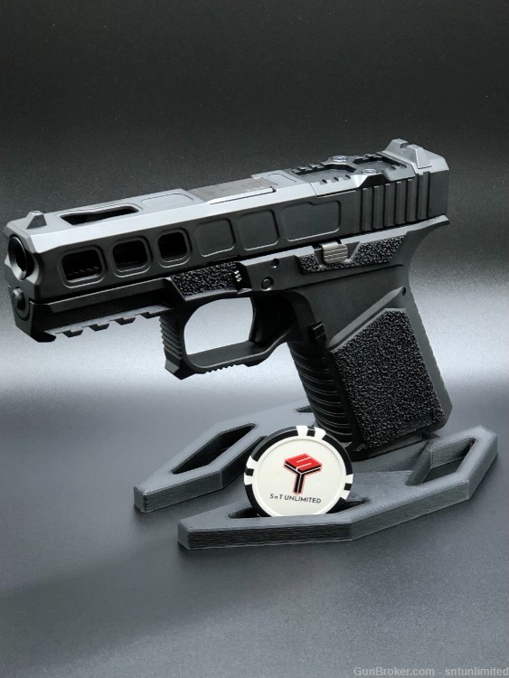 New Custom glock 19 gen3 Graphite black SCT Frame w Leo Precision slide 9mm-img-1