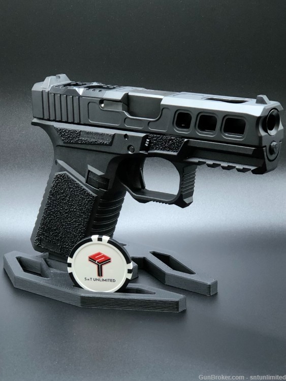 New Custom glock 19 gen3 Graphite black SCT Frame w Leo Precision slide 9mm-img-0