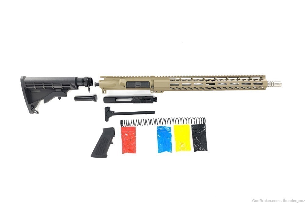 AR-15 Rifle Assembly,Cerakote FDE 16"Stainless Barrel,15"Rail-(NO LOWER)-img-0