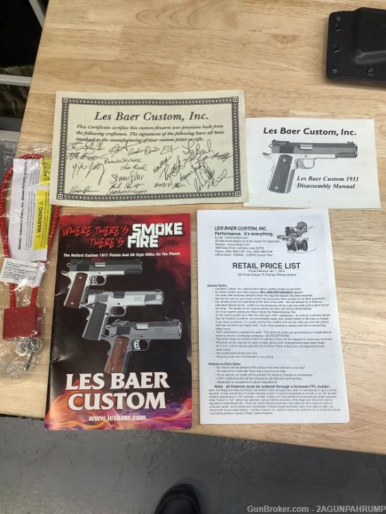 Les Baer Custom 1911 w/9 mags, holster and 100rd 45ACP-img-3