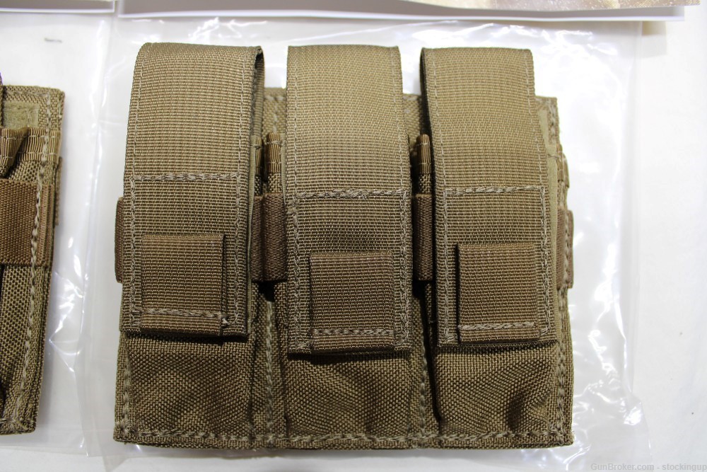 2 US Military Issue Universal Pistol Magazine Pouch Triple 1911 Glock HK-img-1