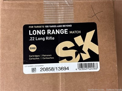 SK Long Range Match .22LR - 22 LR Rifle Ammunition 5000 Rounds