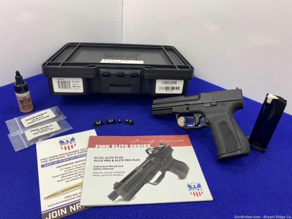 2020 FMK G9C1E Elite 9mm Blk 4" *INCREDIBLE SEMI-AUTOMATIC PISTOL*-img-0