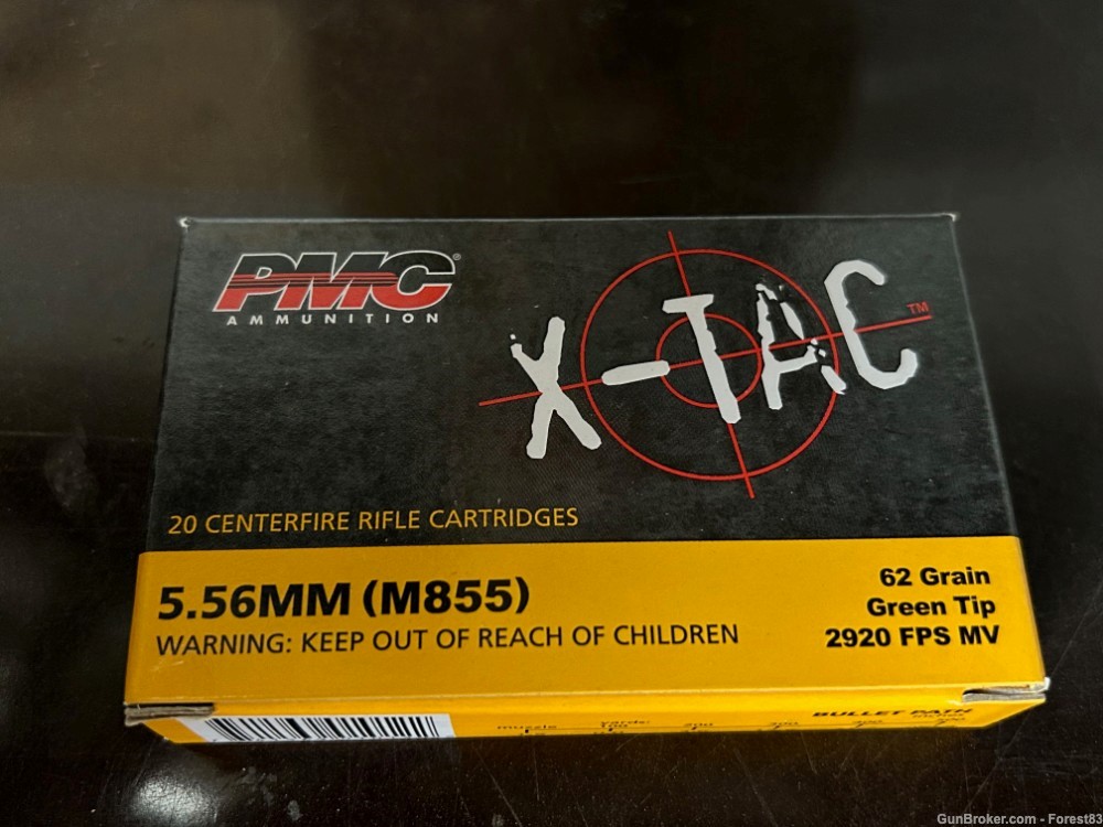 5.56x45 - 62 Grain FMJ M855 - PMC - 400 Rounds-img-1