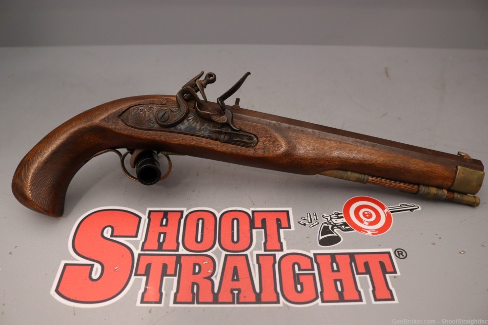 Black Powder Flintlock Pistol 10" w/ Octagon Rifled Barrel & Ram Rod-img-0