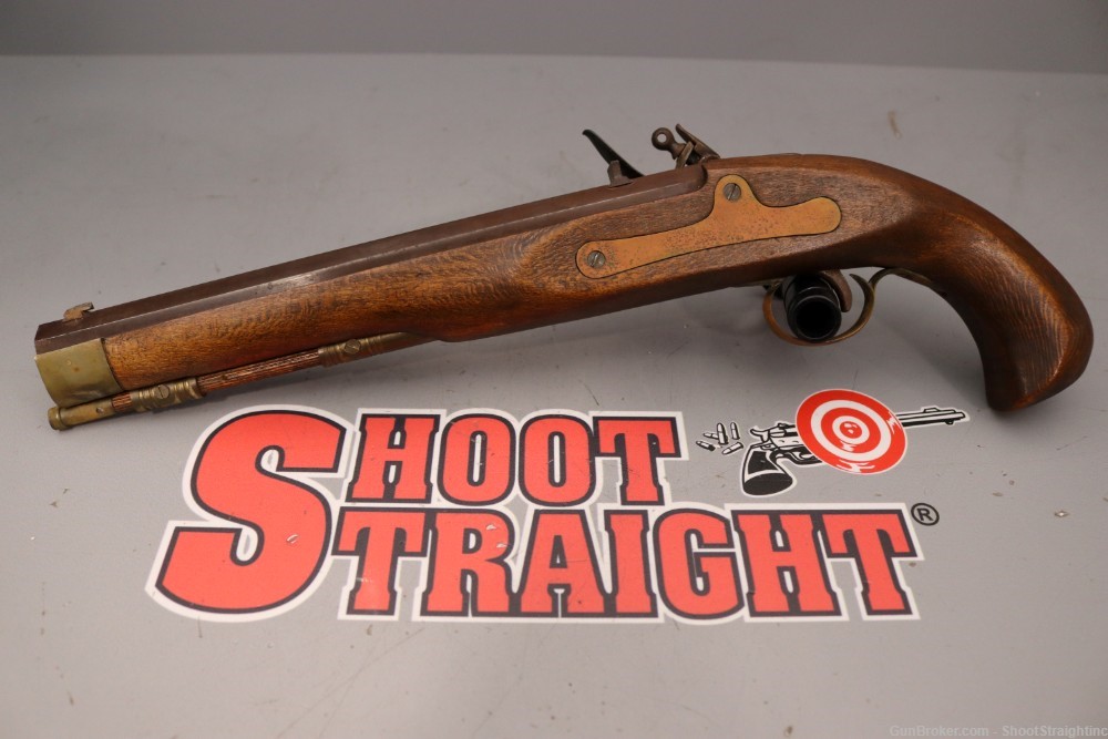 Black Powder Flintlock Pistol 10" w/ Octagon Rifled Barrel & Ram Rod-img-1