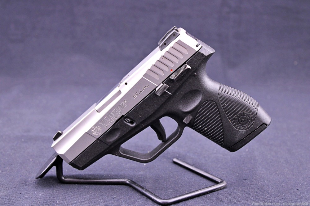TAURUS PT 740 SLIM 40 S&W 3" BBL STAINLESS STEEL MANUAL SAFETY SINGLE STACK-img-2