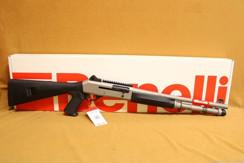 PENNY! LNIB Benelli M4 Tactical H2O Titanium (12GA, 5+1, Pistol Grip) 11794-img-0