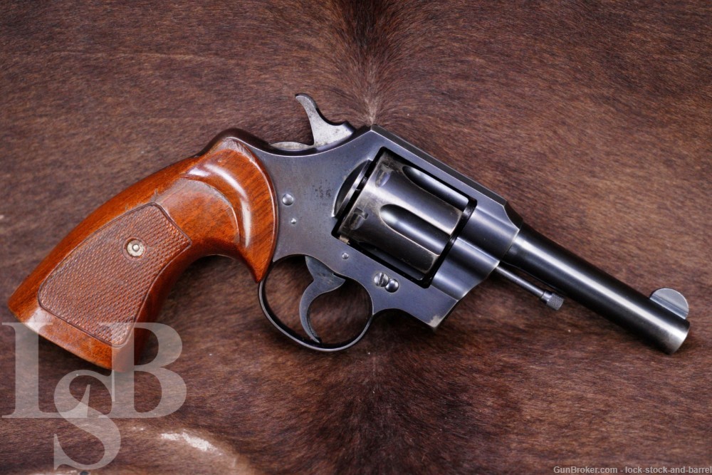 Colt Official Police Model 4" .38 Special SA/DA Revolver, MFD 1943 C&R-img-0