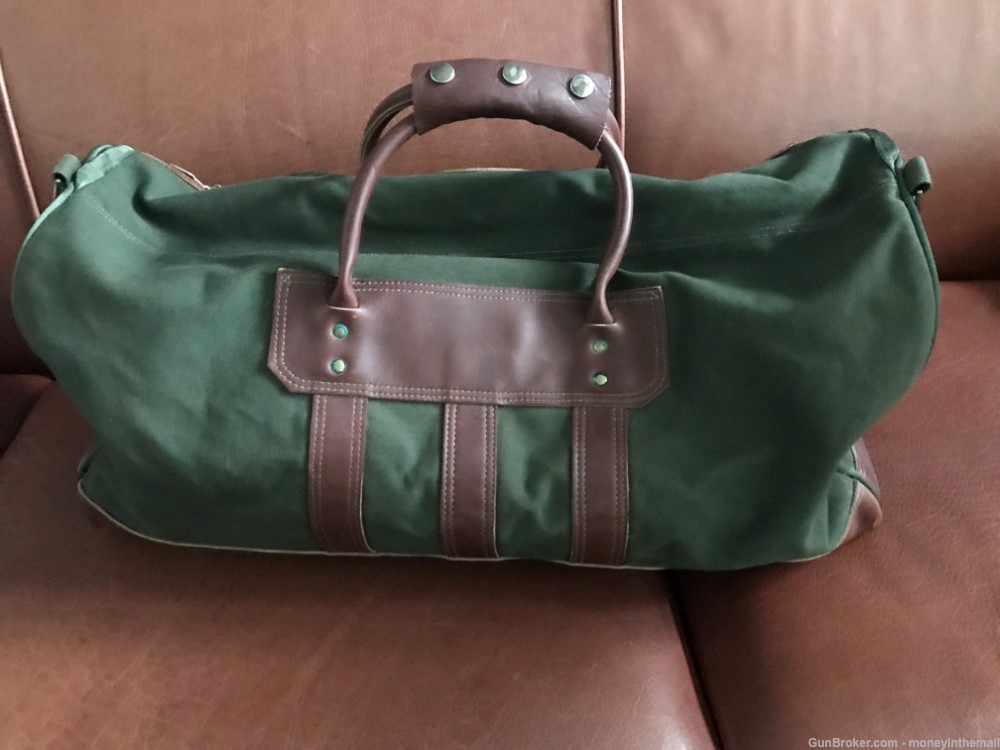 Vintage Wilderness Pride Leather & Canvas Duffle Bag - Like New!-img-1