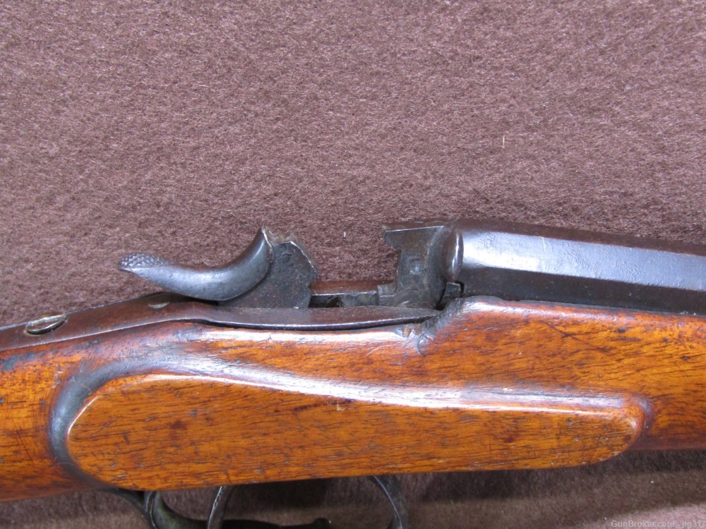 Antique Belgian Flobert 22 Cal Single Shot Roling Block Rifle-img-8