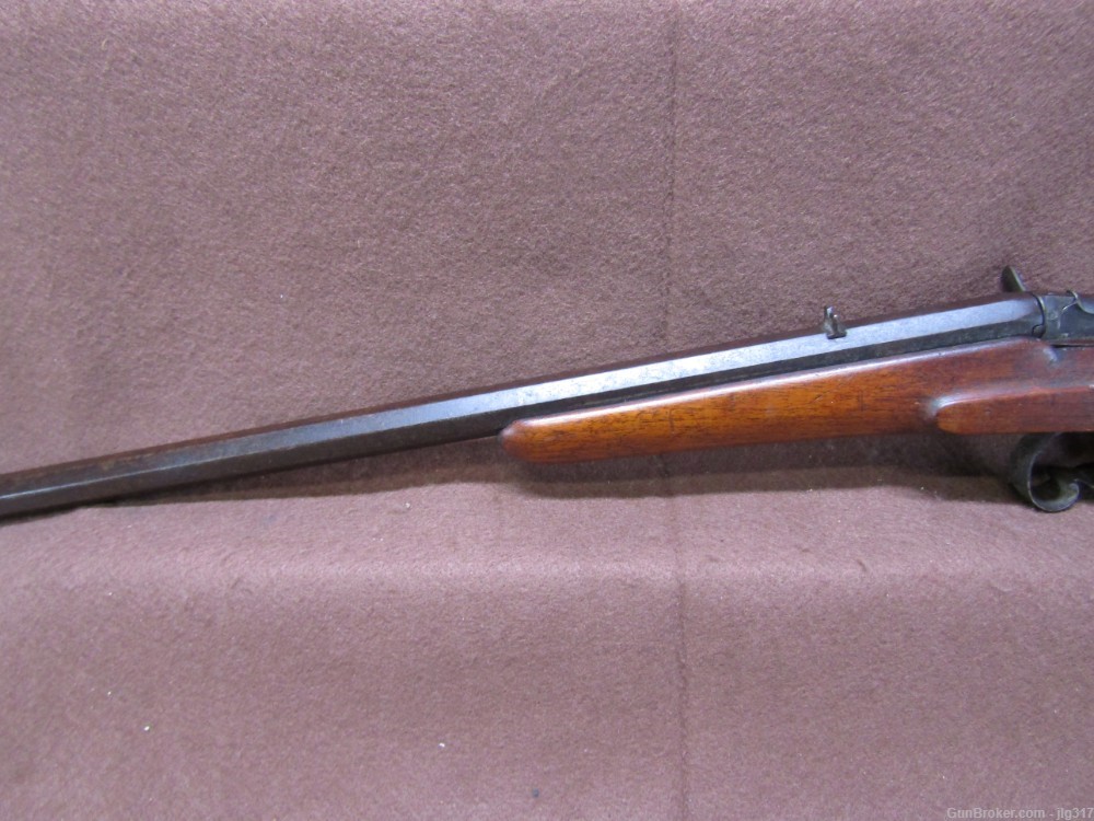 Antique Belgian Flobert 22 Cal Single Shot Roling Block Rifle-img-14