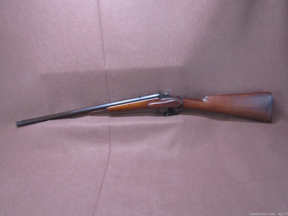 Antique Belgian Flobert 22 Cal Single Shot Roling Block Rifle-img-11