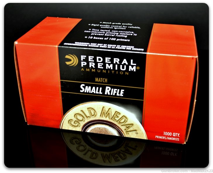 Federal Premium Gold Medal Small Rifle Match Primers #205M (2-Boxes / 2000)-img-2
