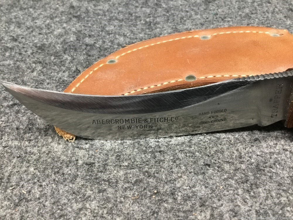 Joseph Rodgers & Sons Abercrombie & Fitch Trapper Knife/Sheath Early 1900s-img-8