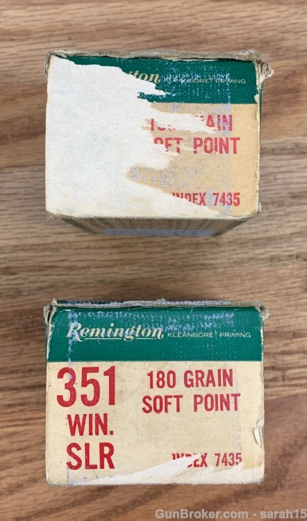 REMINGTON .351 WINCHESTER SLR 180 GRAIN FACTORY AMMO 2 BOXES 87 ROUNDS -img-2