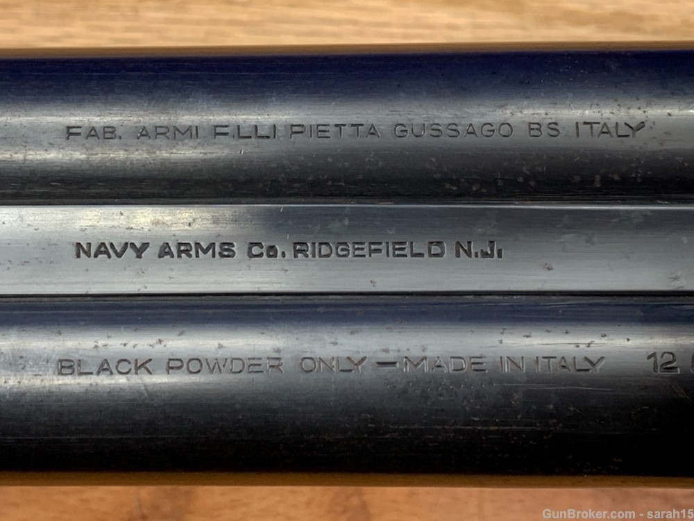 NAVY ARMS CO. SIDE BY SIDE BLACK POWDER 12 GAUGE DOUBLE HAMMER SHOTGUN-img-9