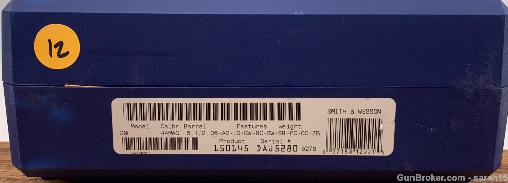 S&W 6.5" BLUE LEW HORTON MODEL 29-10 .44 MAGNUM ORIGINAL BOX & PAPERS -img-3