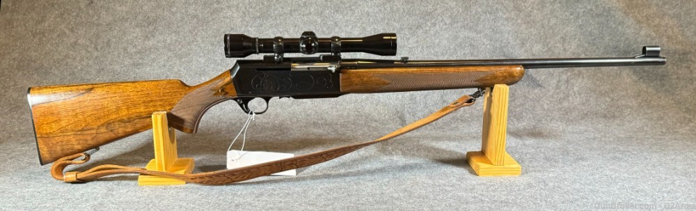 Belgium Browning M9 BAR 308 Rifle - With Scope and Leather Sling-img-0