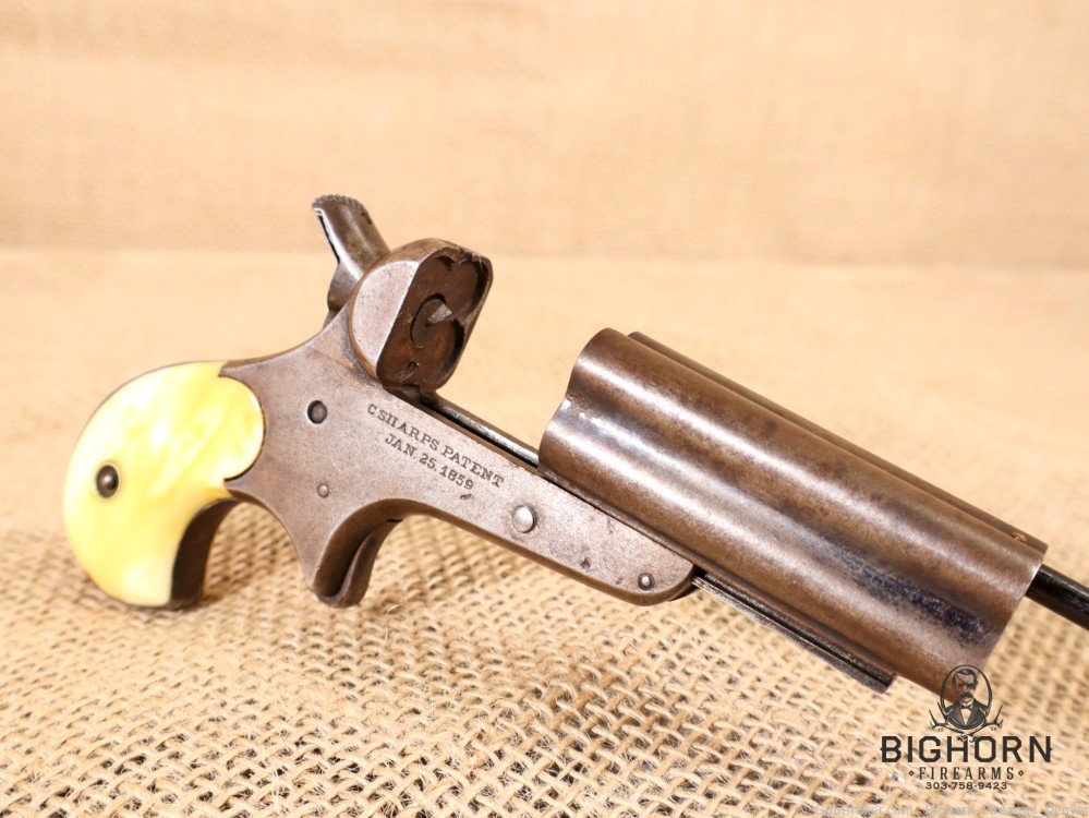 C. Sharps & Co. Model 4B, Breech-Loading 4-Shot Pepperbox Pistol *1859-1874-img-13