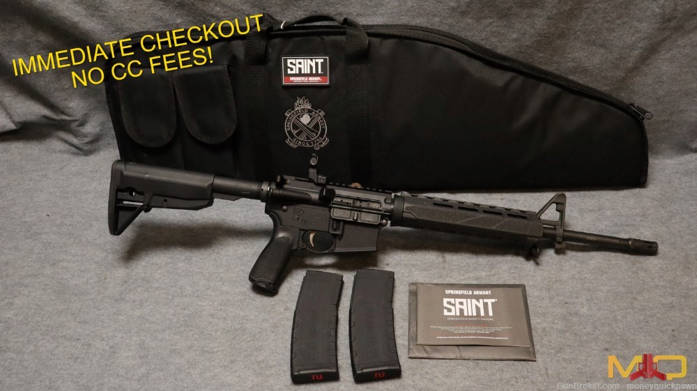 Springfield Armory Saint 5.56 Very Good Condition In Case Penny Start!-img-0