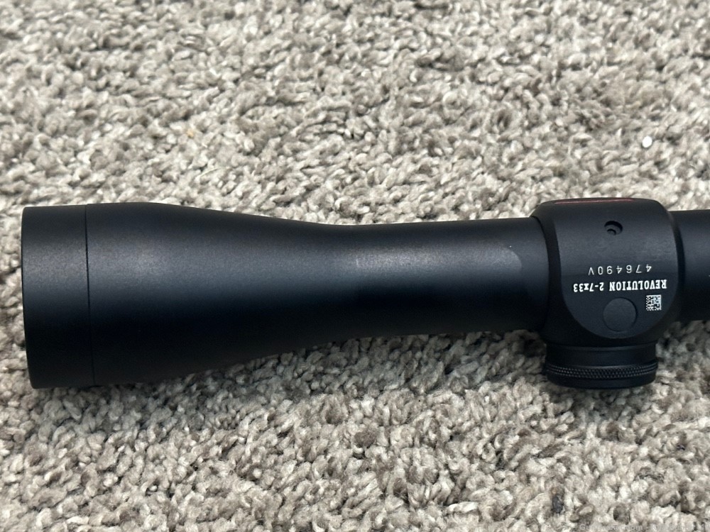 Redfield revolution 2-7x33mm matte riflescope 1” tube Accu range rare 1/4”-img-4