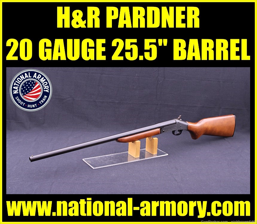 H&R 1871 PARDNER 20 GA 25.5" MOD BBL CHOKE SINGLE SHOT SHOTGUN BREAK OPEN-img-0