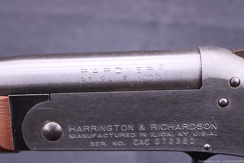 H&R 1871 PARDNER 20 GA 25.5" MOD BBL CHOKE SINGLE SHOT SHOTGUN BREAK OPEN-img-13
