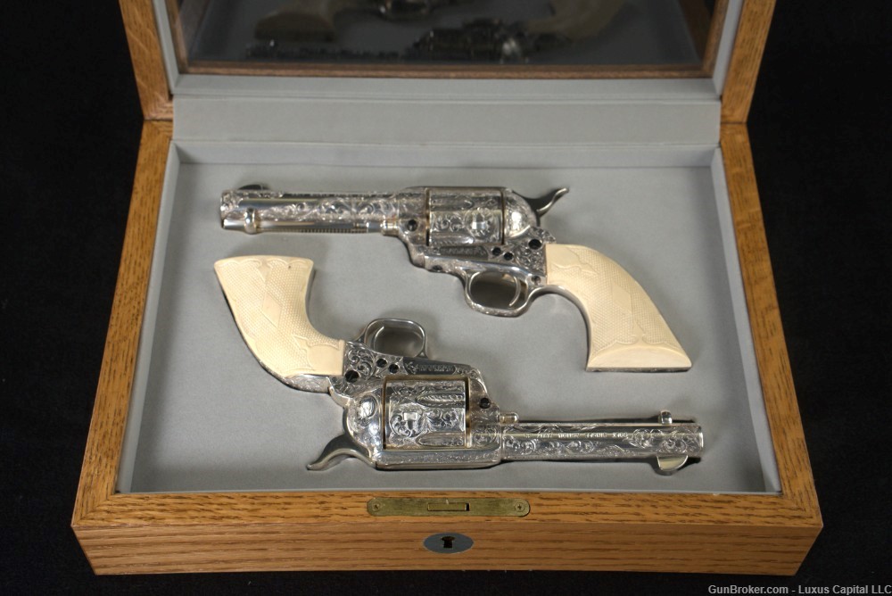 Colt SAA Consecutively Serialized Class D Factory Master Engraved Pair-img-4