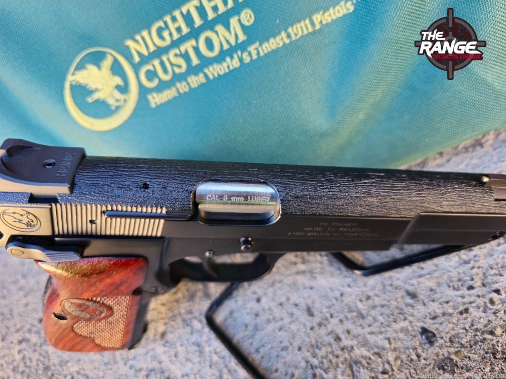 Nighthawk Custom Browning Hi Power 4.7" 9mm 5 Mags Stingray/Leather Holster-img-6