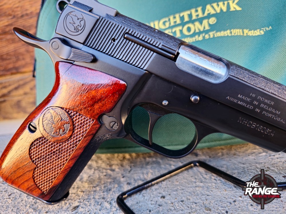 Nighthawk Custom Browning Hi Power 4.7" 9mm 5 Mags Stingray/Leather Holster-img-7