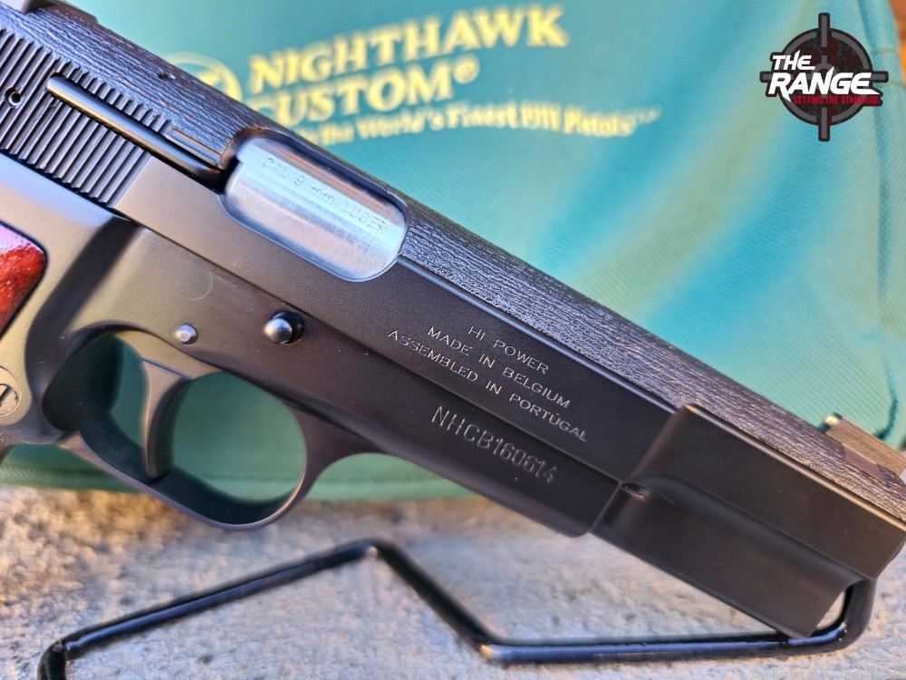 Nighthawk Custom Browning Hi Power 4.7" 9mm 5 Mags Stingray/Leather Holster-img-3