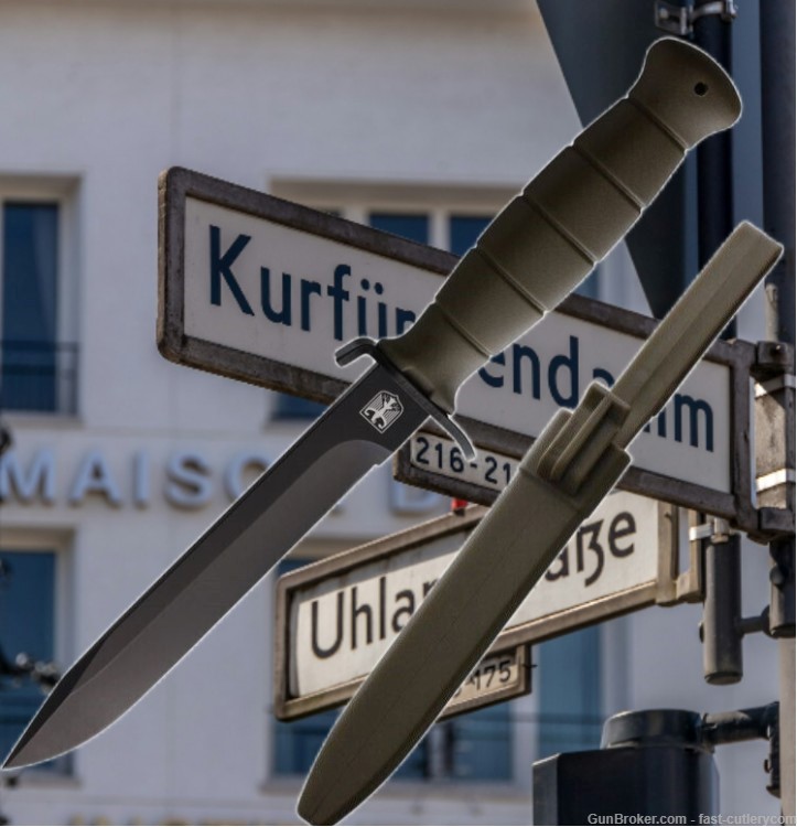 Bundeswehr MI320 Military Combat fixed blade field knife Free Gift-img-0