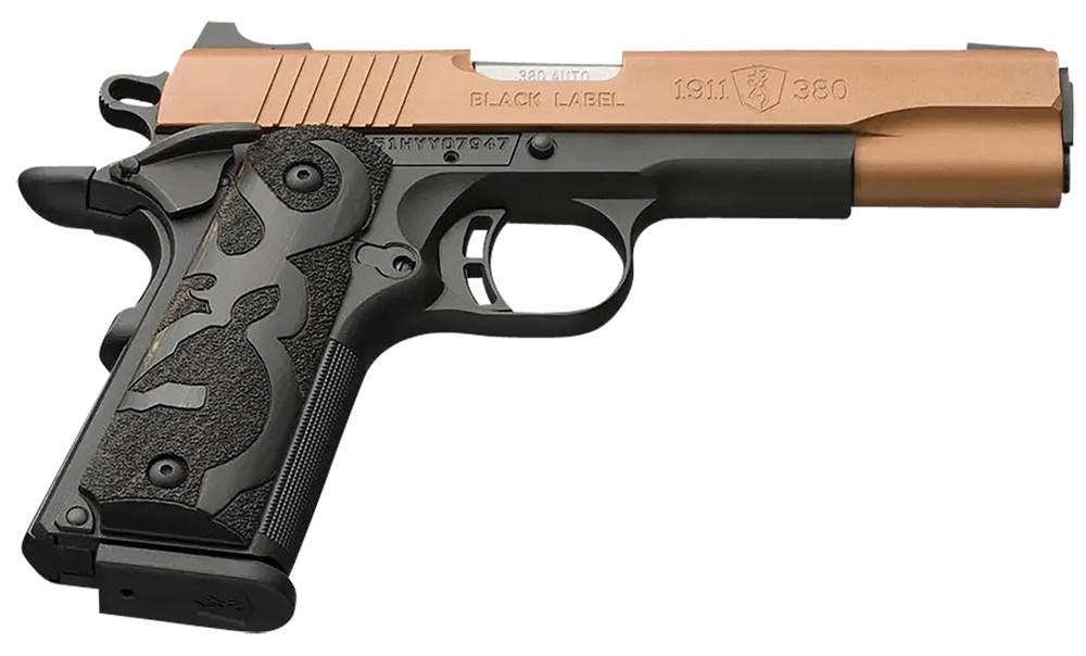 Browning 1911 Black Label Full Size 380 ACP Pistol 4.25 Matte/Copper Cerako-img-2