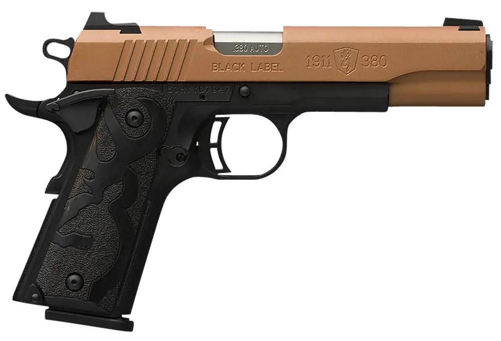 Browning 1911 Black Label Full Size 380 ACP Pistol 4.25 Matte/Copper Cerako-img-0
