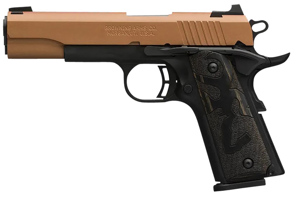Browning 1911 Black Label Full Size 380 ACP Pistol 4.25 Matte/Copper Cerako-img-1