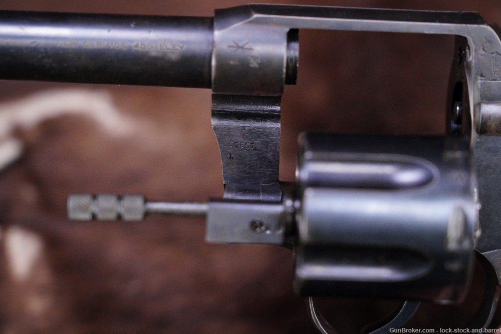 WWI British Colt New Service .45 LC Converted SA/DA Revolver, MFD 1914 C&R-img-14