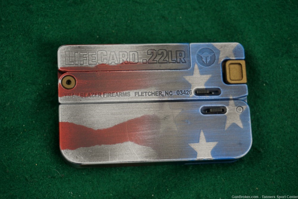 Trailblazer Life Card American Flag Folding 22 22lr No Reserve 1¢ Start-img-0