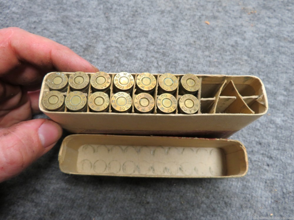 VINTAGE BOX WINCHESTER .30 GOVERNMENT MODEL OF 1903 (.30-03) AMMO-RARE-img-6