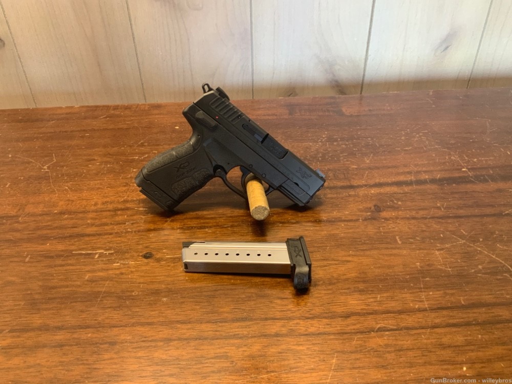 As Is Springfield XDE-9 3.3” 9mm Luger Two Mags Sticky Mag Catch No Reserve-img-0